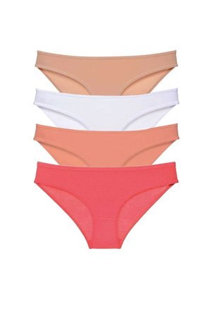 Tedar 4 adet Süper Eko Set Likralı Kadın Slip Külot Ten Beyaz Pudra Fuşya Najmaddin
