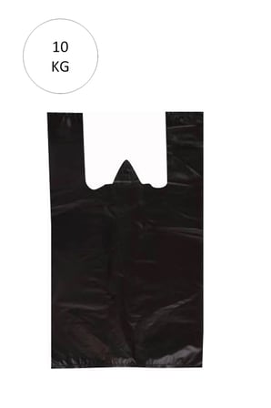 Tedar Siyah Atlet Poşet Orta Boy 29x50 cm Takriben 850 Adet 10 Kg Najmaddin
