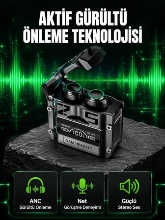 Karg Bluetooth Kulaklık Kablosuz Anc Gürültü Önleyici Stereo Ses Yeni Nesil Najmaddin