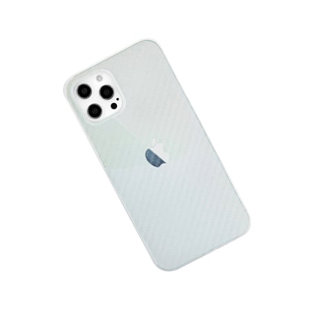 Bez iPhone 12 Pro Max Kılıf Karbon PP Silikon - Şeffaf Najmaddin