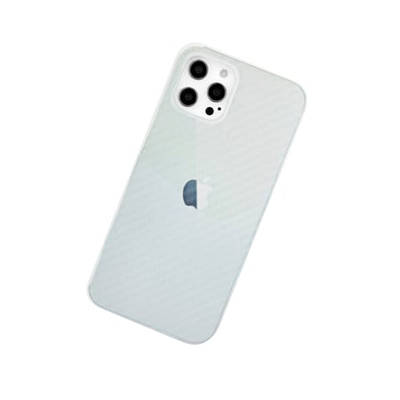 Bez iPhone 12 Pro Max Kılıf Karbon PP Silikon - Şeffaf Najmaddin