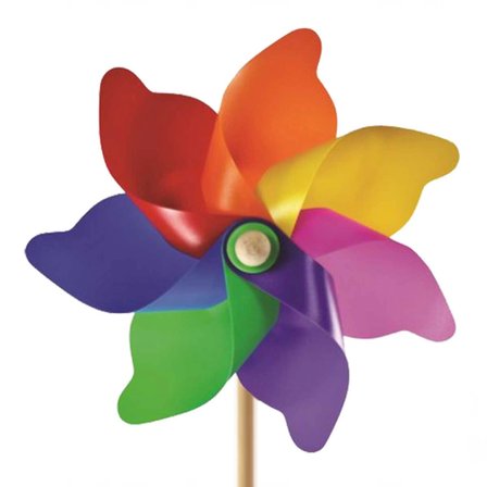 Ticaret 7 Kanat 30 cm Gök Kuşağı Rüzgar Gülü Najmaddin