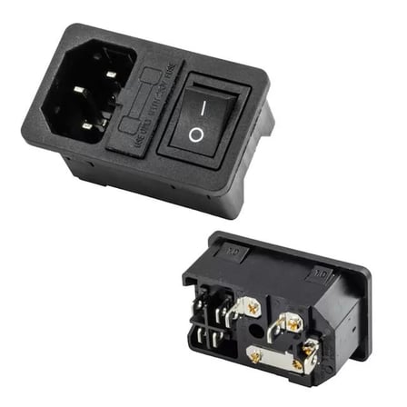 Sh Powermaster Ic-214a-s C14 Power Soket Erkek Anahtarlı+fuseli Kulaksız Ul Sertifikalı Najmaddin
