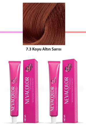 Tedar 2 li Set Premium 7.3 Koyu Altın Sarısı - Kalıcı Krem Saç Boyası 2 X 50 g Tüp Najmaddin