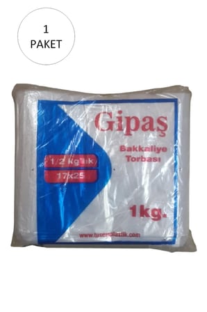 Tedar Bakkaliye Naylon Torba 1/2 Yarımlık 17x25 cm 1 kg 1 Paket (Takriben 475 Adet) Najmaddin