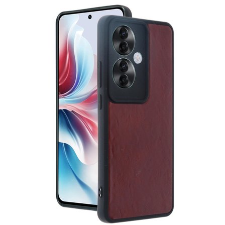 MEPA Najmaddin Oppo Reno 11f Kılıf Aras Deri Kapak - Bordo Najmaddin