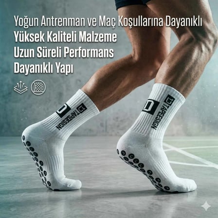 Beru Erkek Kaydırmaz Futbol Basketbol Tenis Spor Çorap | Beyaz Kaymaz Tabanlı Dikişsiz Parfümlü Najmaddin