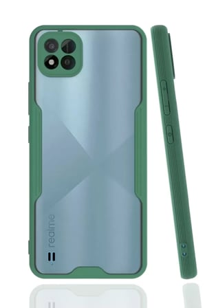 Sh Newface Realme C11 2021 Kılıf Platin Silikon - Yeşil Najmaddin