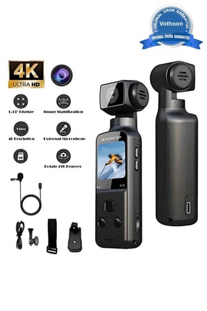 MEPA Najmaddin 4k Ultra Hd 270° Döndürülebilir Su Geçirmez Wifi Vlog Spor Ve Aksiyon Kamerası Najmaddin