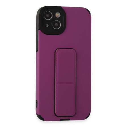 Bez iPhone 14 Plus Kılıf Mega Standlı Silikon - Mor Najmaddin