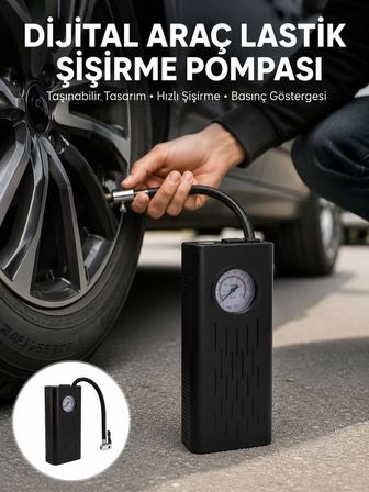 Hepsi Type-C Şarjlı Güçlü Elektrikli Kompresör Motosiklet Oto Bisiklet İçin Yeni Nesil Najmaddin