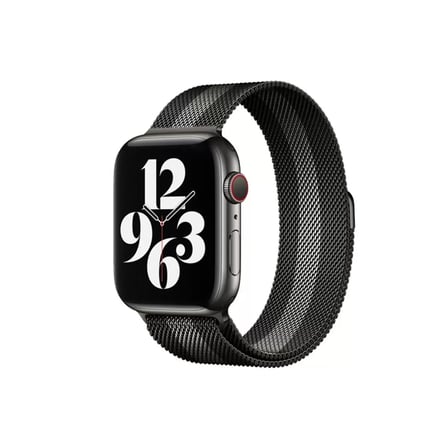 Mark Newface Apple Watch 38mm Metal Mıknatıslı Kordon - Siyah-Beyaz Najmaddin