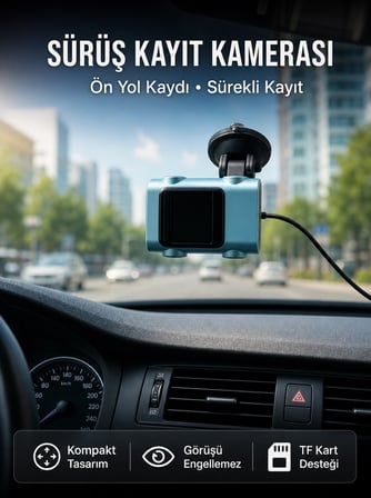 Karg Araç Ön Cam Kamerası Sürüş Güvenliği İçin Video Kayıt Yeni Nesil Najmaddin