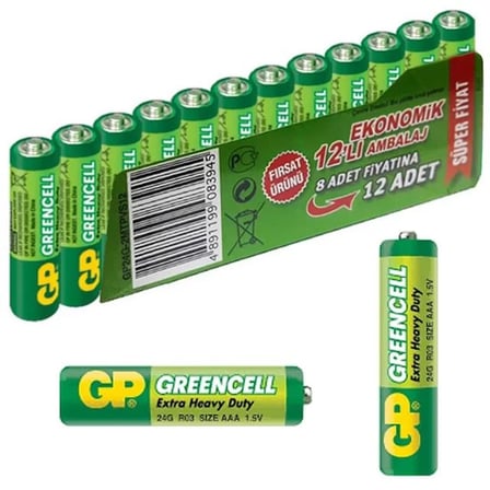 Sh Gp İnce Aaa 12'li Kalem Pil 24g-vs12 Najmaddin