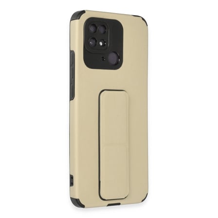 MEPA Najmaddin Xiaomi Redmi 10c Kılıf Mega Standlı Silikon - Gold Najmaddin