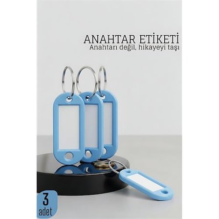 Arab Etiketli 3'lü Anahtarlık Halkası – İsim Yazılabilir, Metal Halka ile Şık Tasarım 722421
