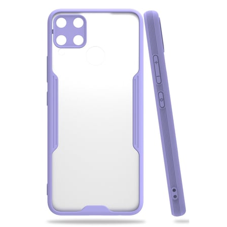 Bez Realme C15 Kılıf Platin Silikon - Lila Najmaddin