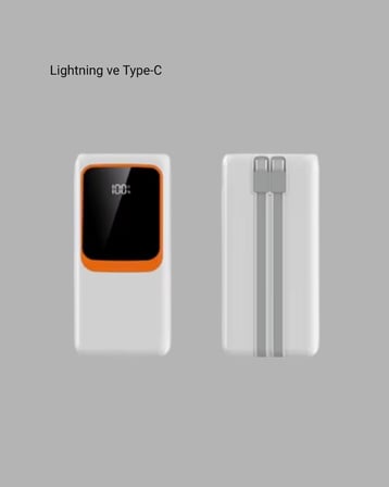 Karg 10.000 Mah Bataryalı, Dijital Göstergeli Taşınabilir Powerbank Najmaddin