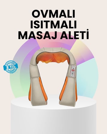 Hepsi Isıtmalı Ovmalı Masaj Aleti Kas Gevşetici ve Kan Dolaşımı Düzenleyici Najmaddin