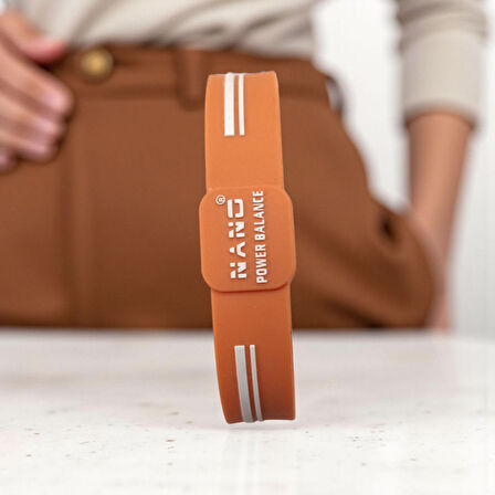 Nano Power Balance Denge Bilekliği – Enerji, Stres, Uyku ve Spor Performansı İçin Destek Turuncu 20 Cm.