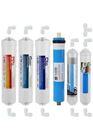 Su Arıtma Cihazı Filtresi 6'lı Filtre Seti Paket