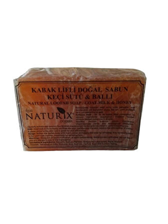 Naturix Doğal Kabak Lifli Keçi Sütü & Bal Özlü Sabun