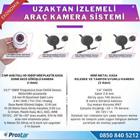 Ekonomik 4 Kameralı Kayıtlı 320 GB HDD 7 inç Ekranlı Uzaktan İzlemeli Tak Kullan Set