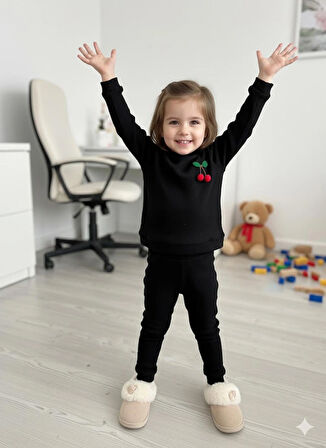 Kız Çocuk Takım Pamuklu Uzun Kollu Alt Üst Takım