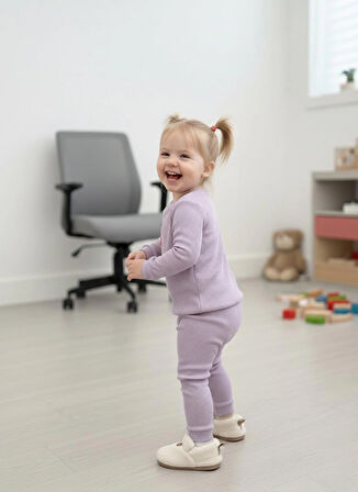 Kız Çocuk Takım Pamuklu Uzun Kollu Alt Üst Takım