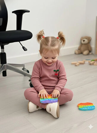 Kız Çocuk Takım Pamuklu Uzun Kollu Alt Üst Takım