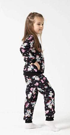 Kız çocuk baskılı mevsimlik alt üst takım