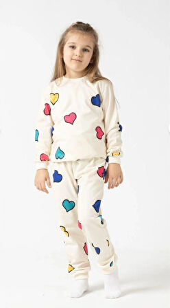 Kız çocuk baskılı mevsimlik alt üst takım