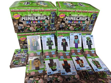 MineCraft 24 AD. Minik Kutu (198+48:246) Hologramlı Yeni Seri Oyuncu Kartları Minecraft Karakterleri