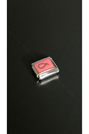 Kurdela, İtalyan Nom Bileklik için Çelik Charm 13, Gümüş Renk (BİLEKLİK DAHİL DEĞİLDİR!!)