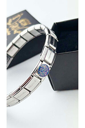 Yengeç Burcu, İtalyan Nom Bileklik için Çelik Charm 21, Kasa Gümüş Renk (BİLEKLİK DAHİL DEĞİLDİR!!)