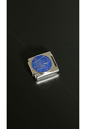 Kova Burcu, İtalyan Nom Bileklik için Çelik Charm 22, Kasa Gümüş Renk (BİLEKLİK DAHİL DEĞİLDİR!!)