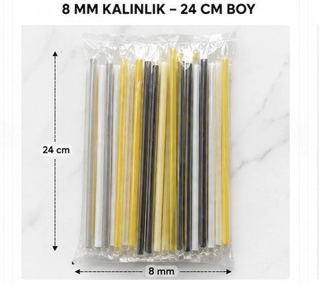 Nefspak pipet 500 adet karışık renkli