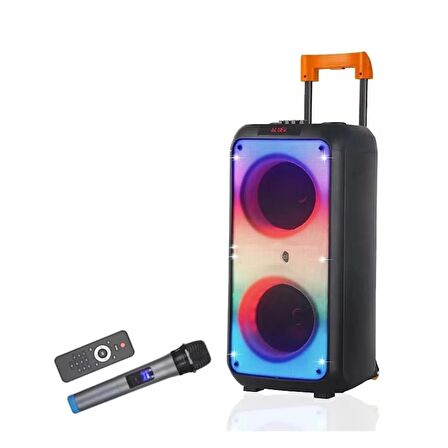 Karaokeli Taşınabilir Büyük Boy Rgb Bluetooth Mikrofonlu Parti Hopörler Ndr-1095