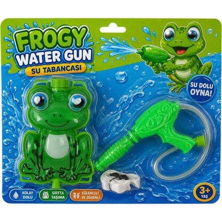 Sırt Çantalı Su Tabancası Pompalı Özel Hazneli Su Tüfeği 1000 ml Frogy Water Gun Su Tabancası