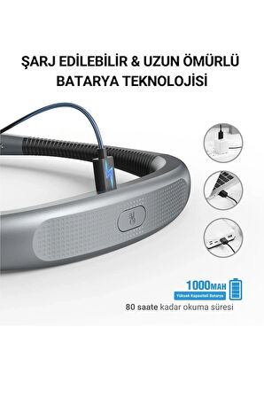 Glocusent Şarjlı LED Boyun Lambası, Kitap Okuma Işığı, Kamp, Avcı, Balıkçı, Örgü, Tamirci, Kafa Lambası