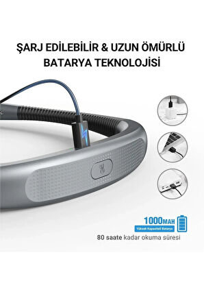 Glocusent Şarjlı LED Boyun Lambası, Kitap Okuma Işığı, Kamp, Avcı, Balıkçı, Örgü, Tamirci, Kafa Lambası