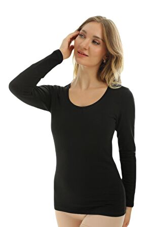 Almila Uzun Kollu U Yaka Slim Fit Kadın Body 2041