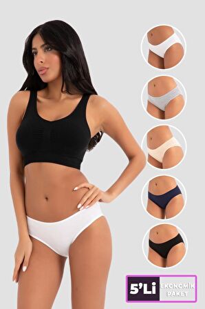 Almila (5 adet) Yüksekbel Classic High Leg Brief Kadın Külot 2057