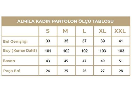 Almila Paça Manşetli Micro Kumaş Kadın Pantolonu 5048