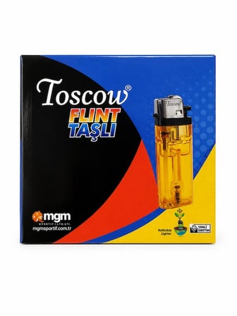 Toscow Taşlı Çakmak – 50 Adet 5 Renkli Şeffaf Çakmak Seti