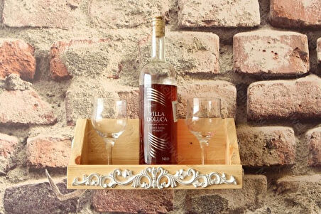 Neiwel Vintage Tuen Naturel Ahşap Bar Raf