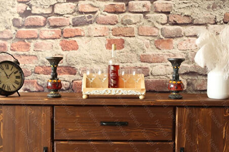 Neiwel Vintage Pai Naturel Ahşap Bar Raf