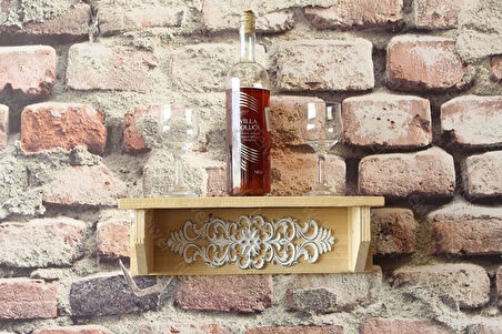 Neiwel Vintage Elsa Naturel Ahşap Bar Raf