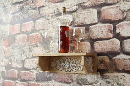 Neiwel Vintage Elsa Naturel Ahşap Bar Raf
