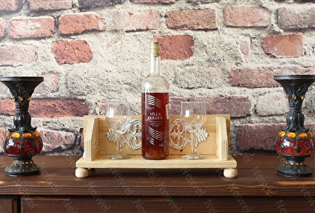 Neiwel Vintage Senna Naturel Ahşap Bar Raf